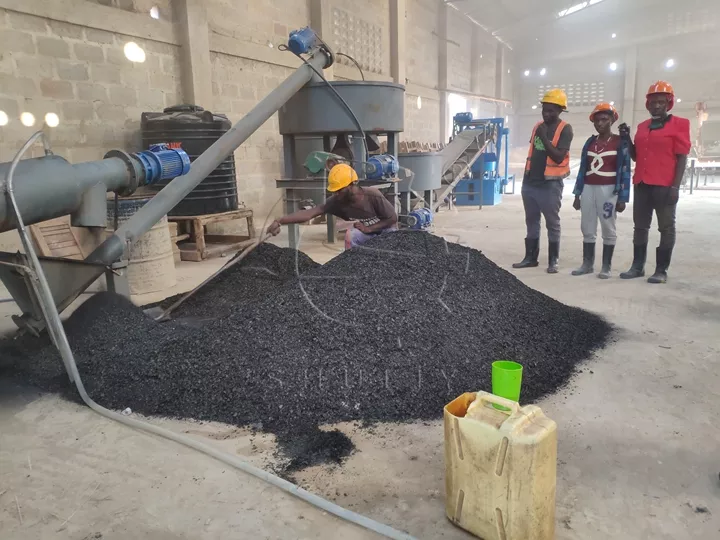 Ligne de production de briquettes de charbon de bois